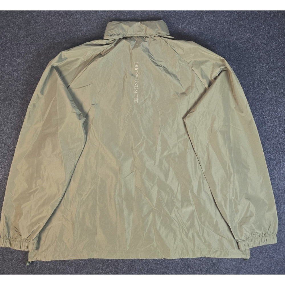 Ducks Unlimited Mens Green Lightweight Windbreaker Jacket Pullover Size L - Picture 3 of 11